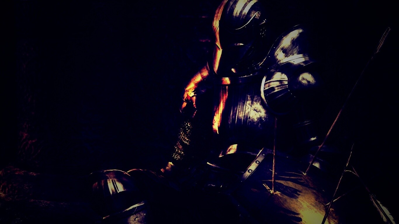 Поверженный рыцарь в доспехах обои