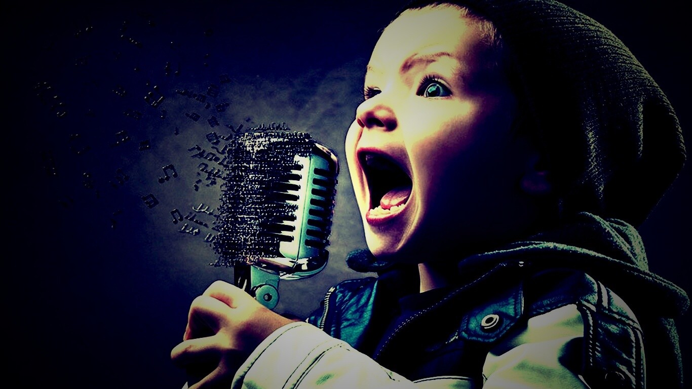 Экспрессивный певец обои