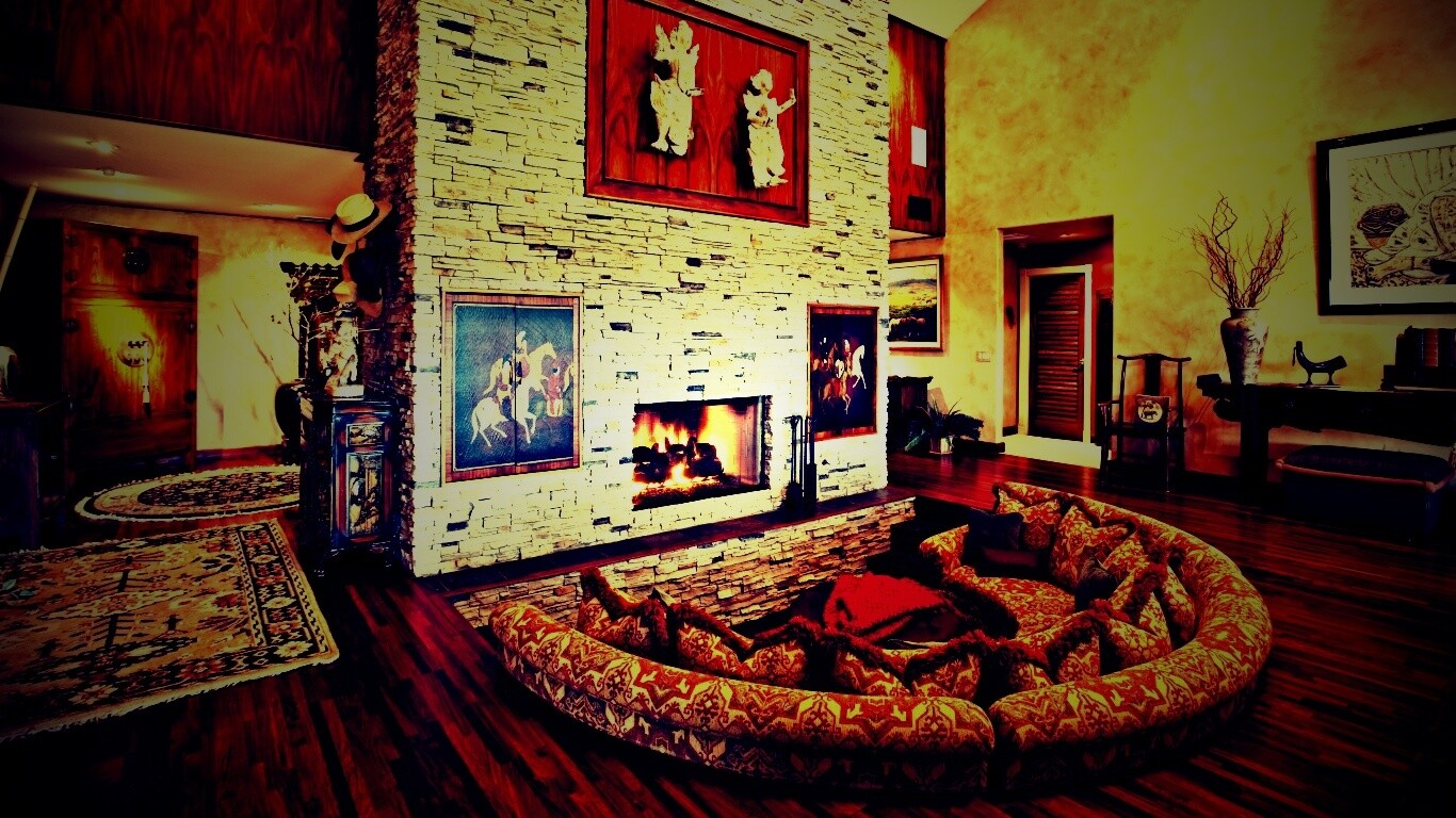 Интерьер гостинной обои