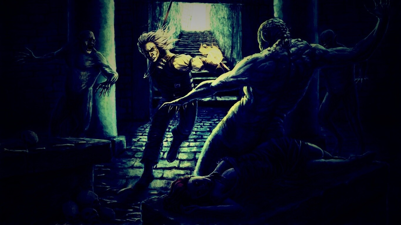 Ведьмак фанарт обои