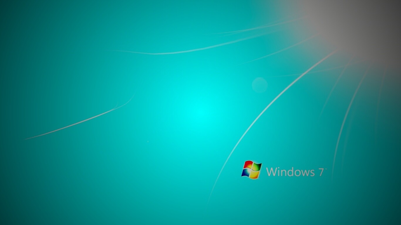Голубые обои Windows 7 обои