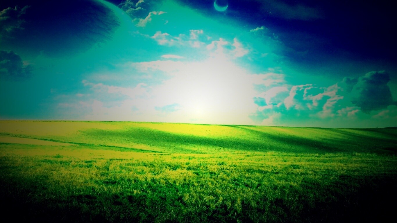 Луг на другой планете обои