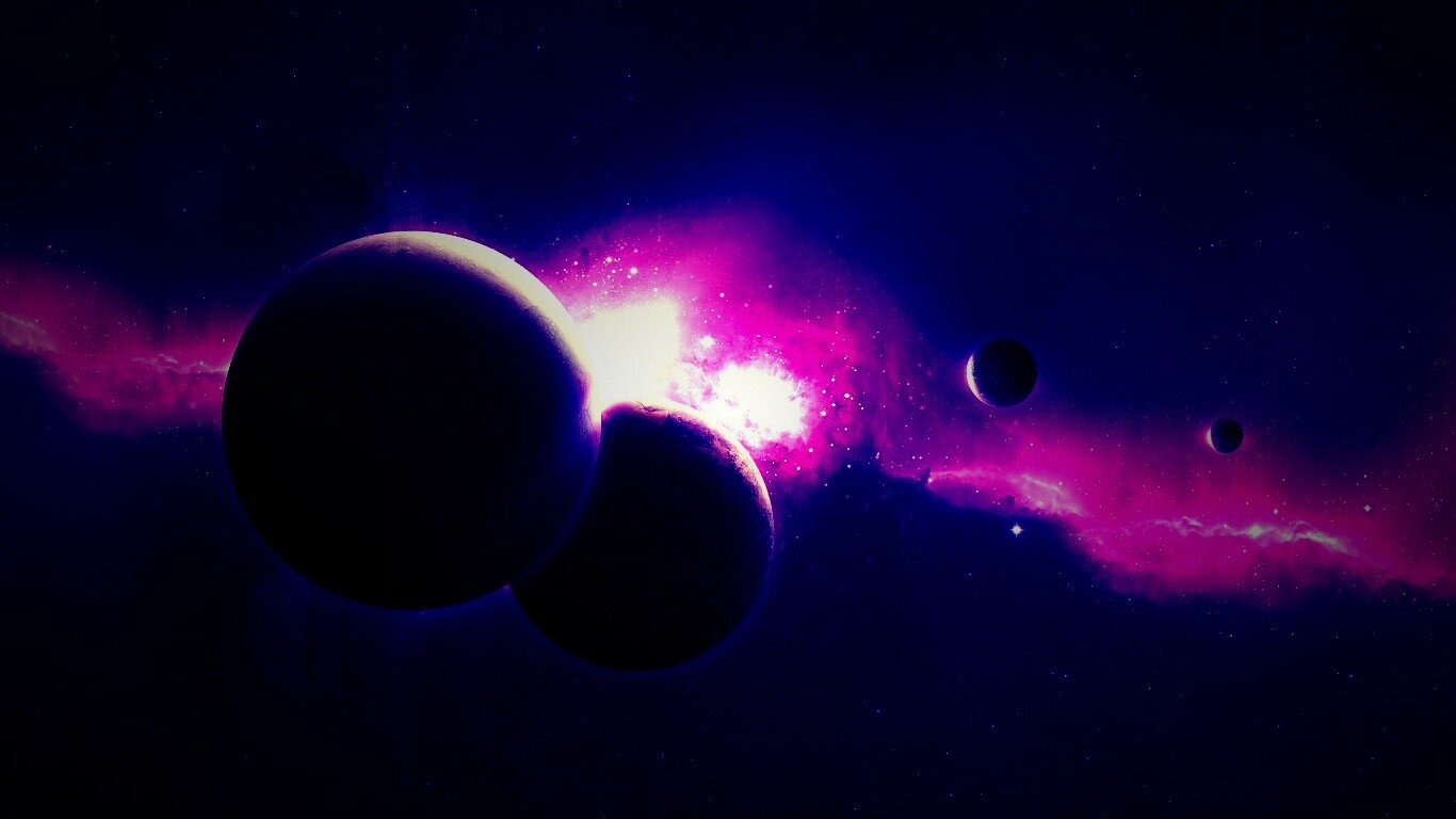 Фиолетовая вселенная обои