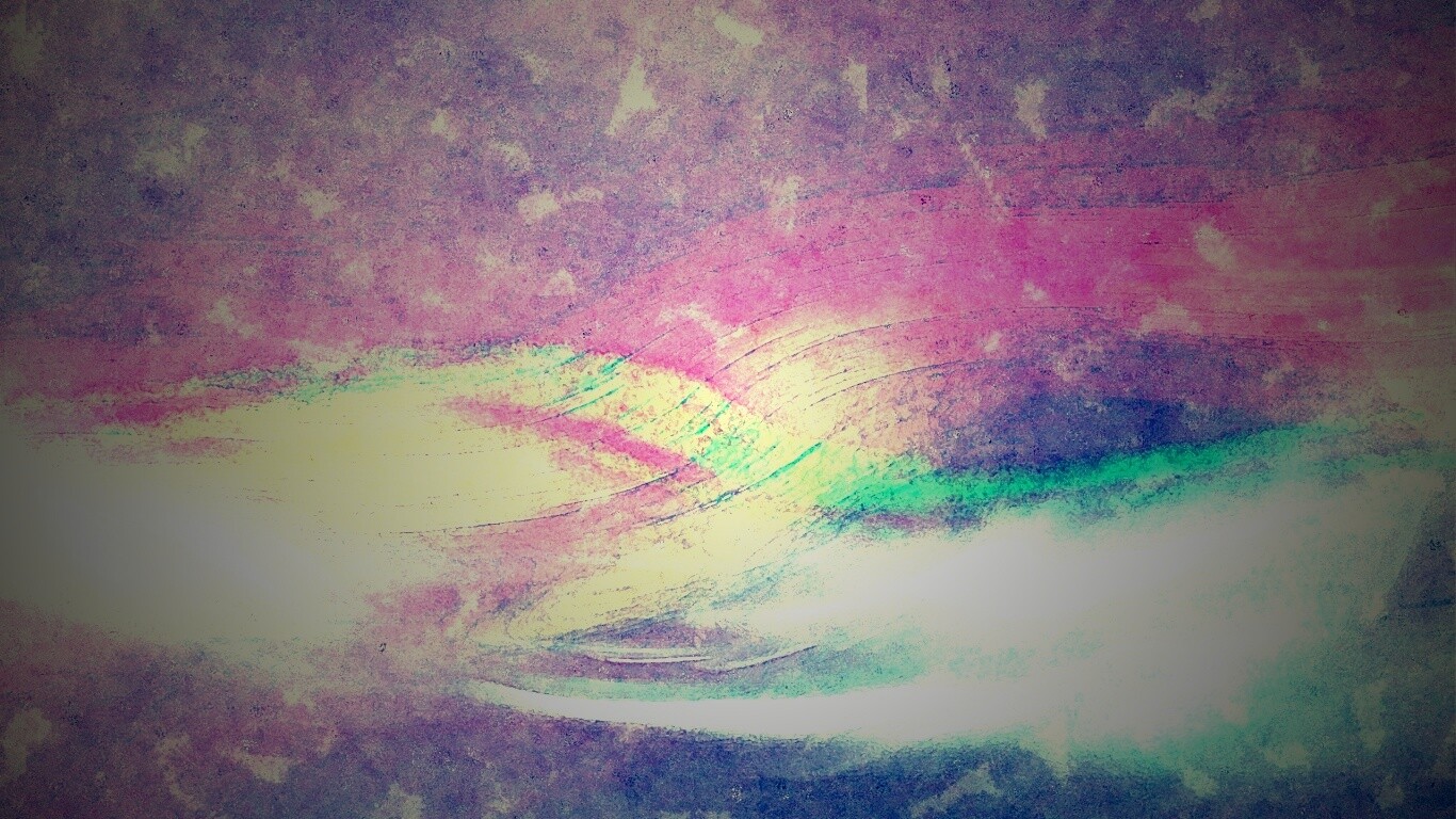 Радужные волны на нежно-фиолетовом фоне обои