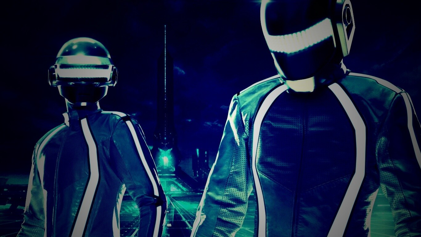 Daft Punk на съемках фильма TRON обои