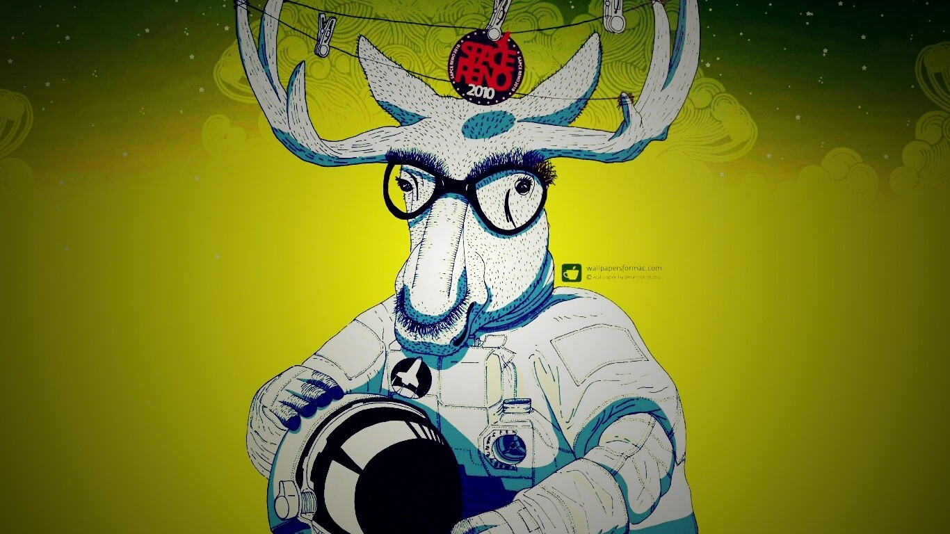Лось в очках обои