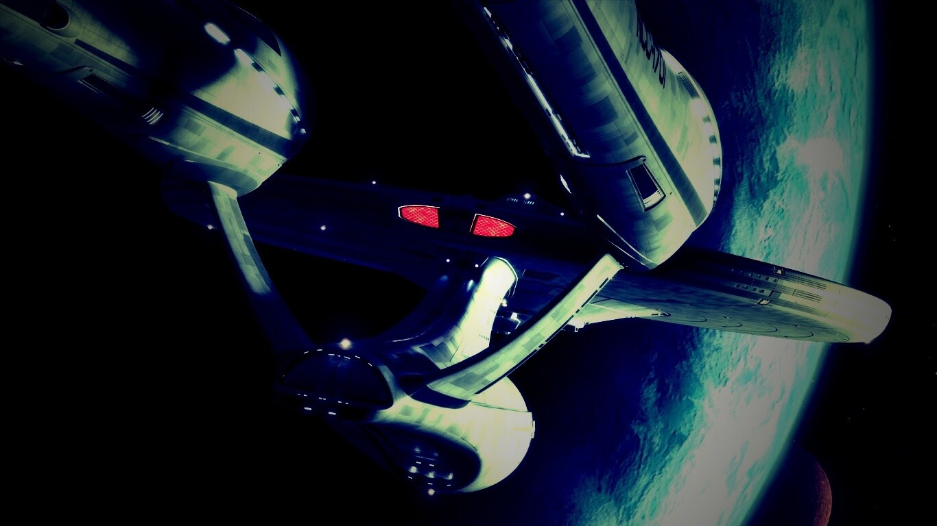 Космический корабль Enterprise из Star Trek обои