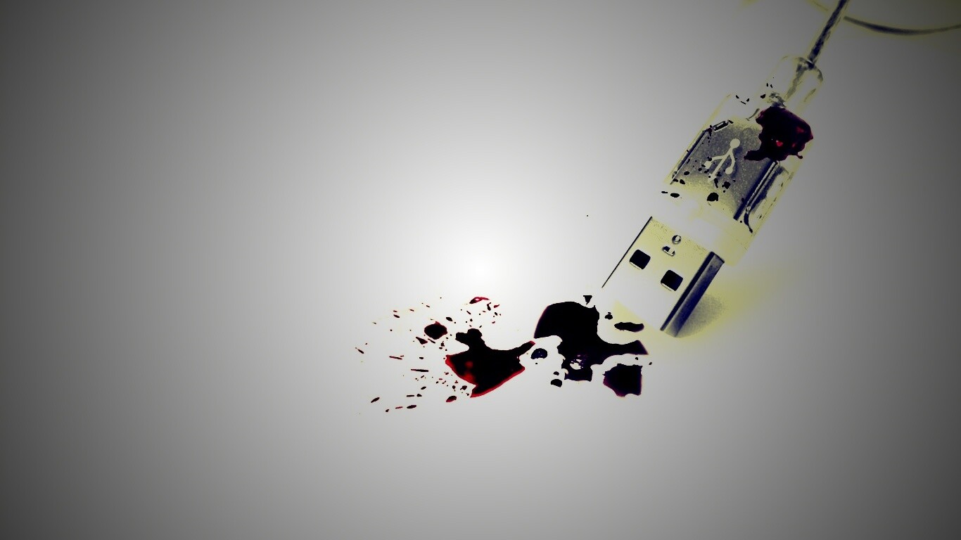 Кровавый usb обои
