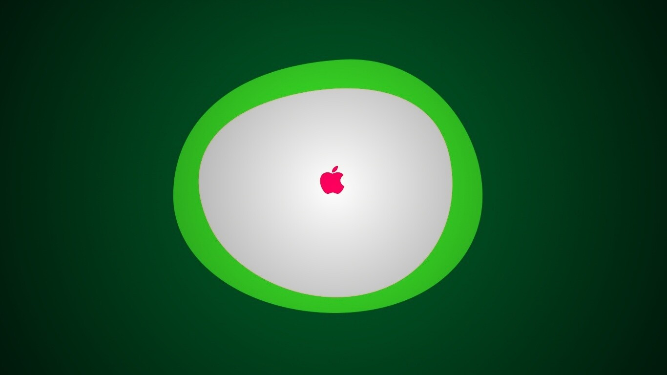 Apple в белом круге обои