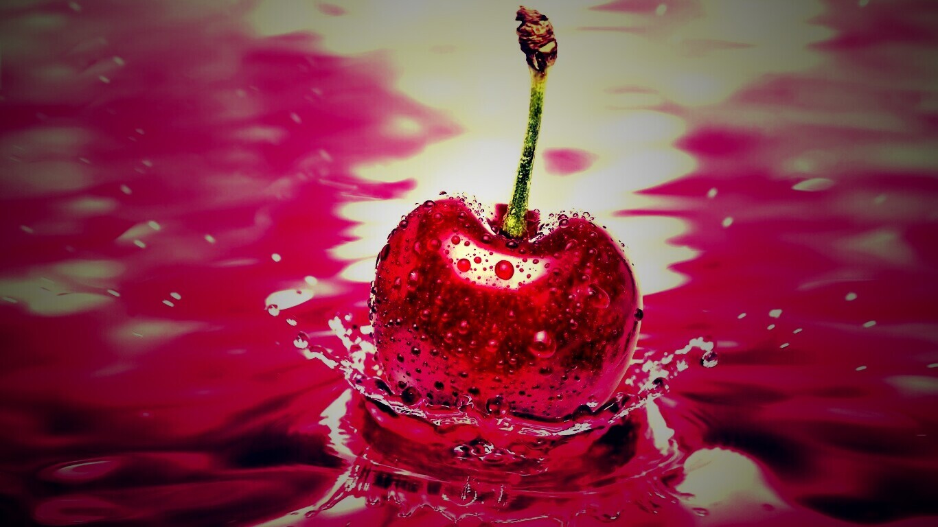 Яркая вишня обои