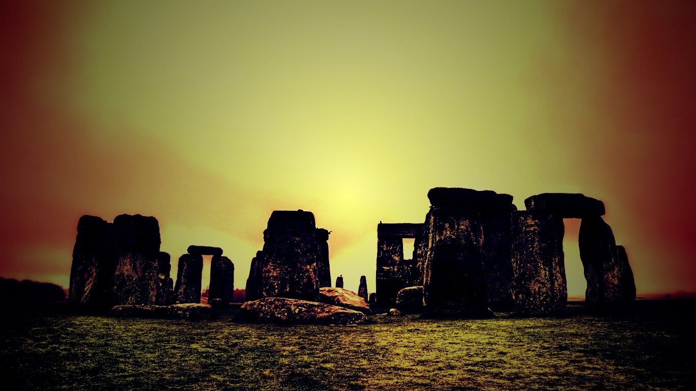 Вечерний Стоунхендж обои
