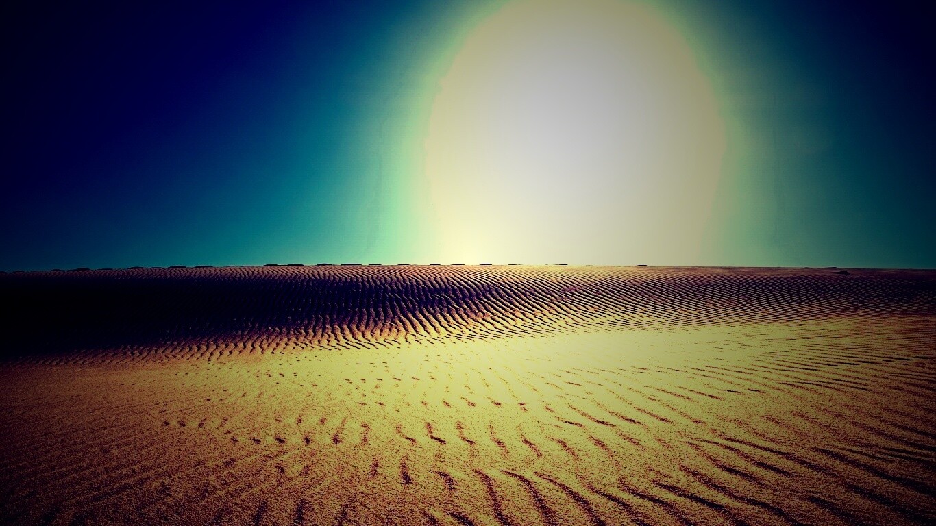 Пустыня до горизонта обои