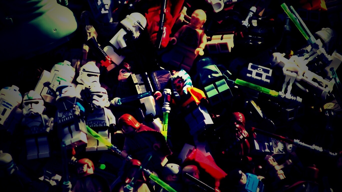 Человечки лего по мотивам звездных войн обои