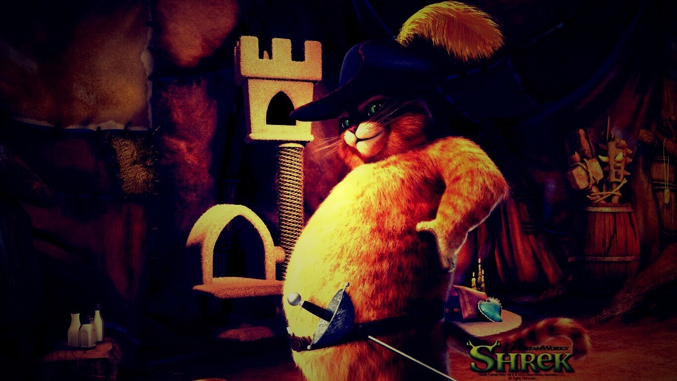 Кот в сапогах из Шрека обои