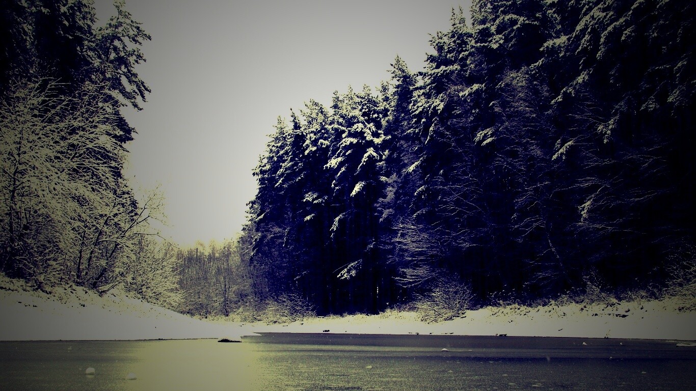 Зимняя дорога обои