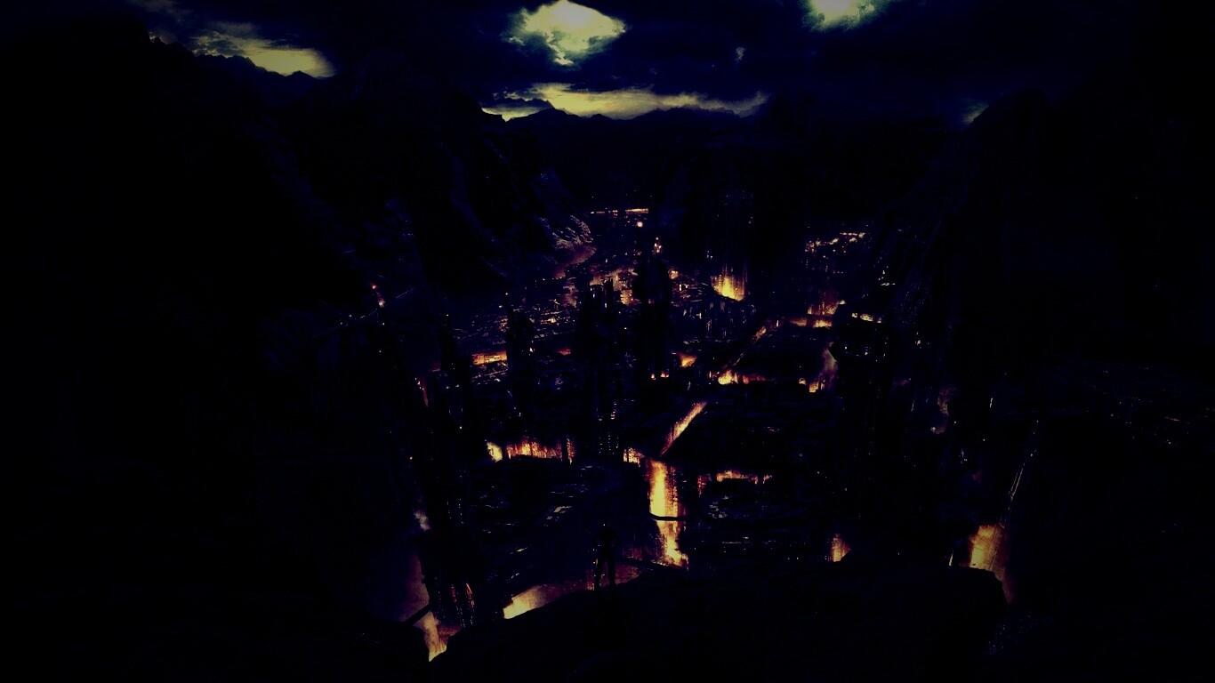 Таинственный город обои