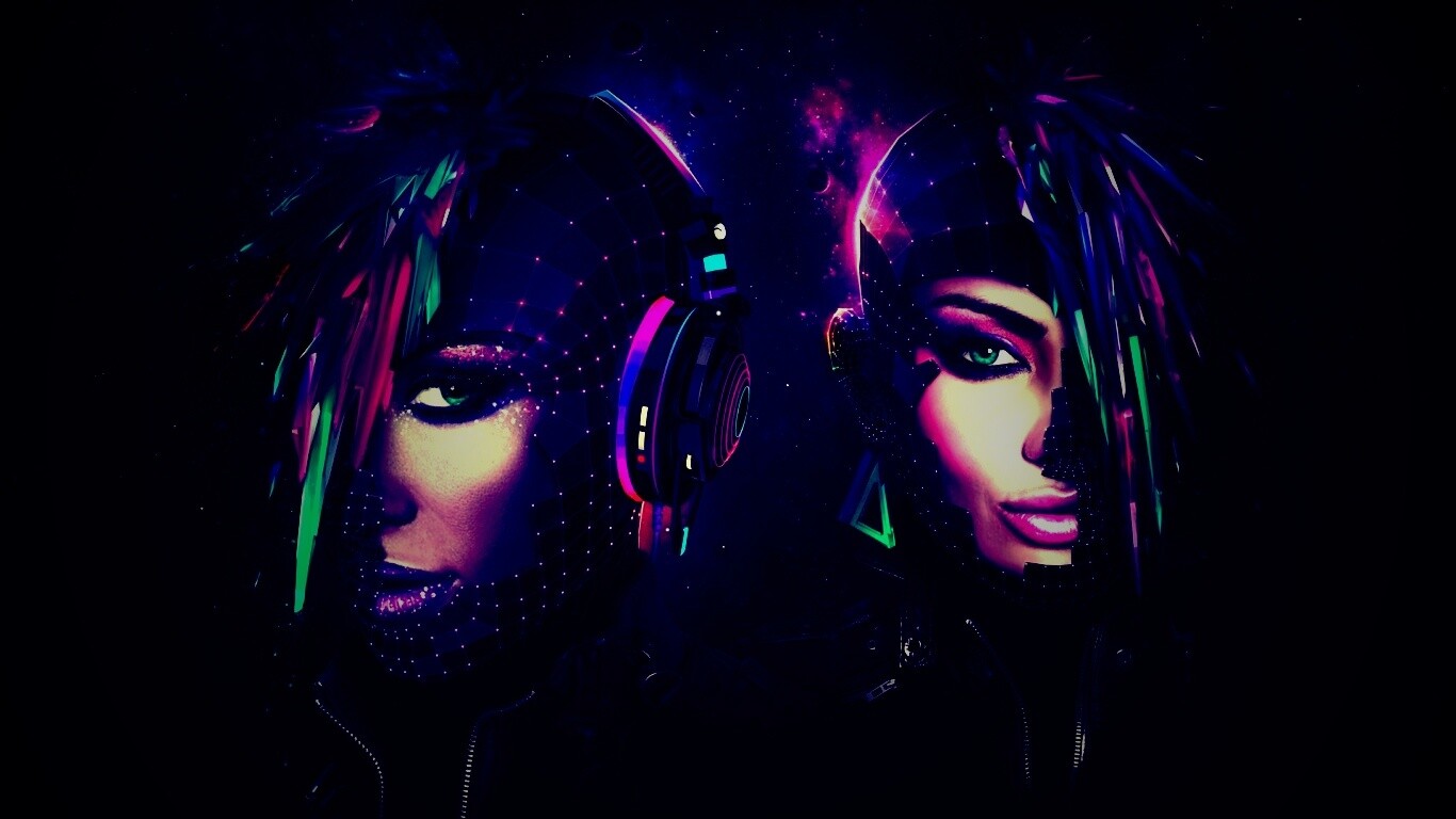 Кристаллические девушки из компьютерного мира обои