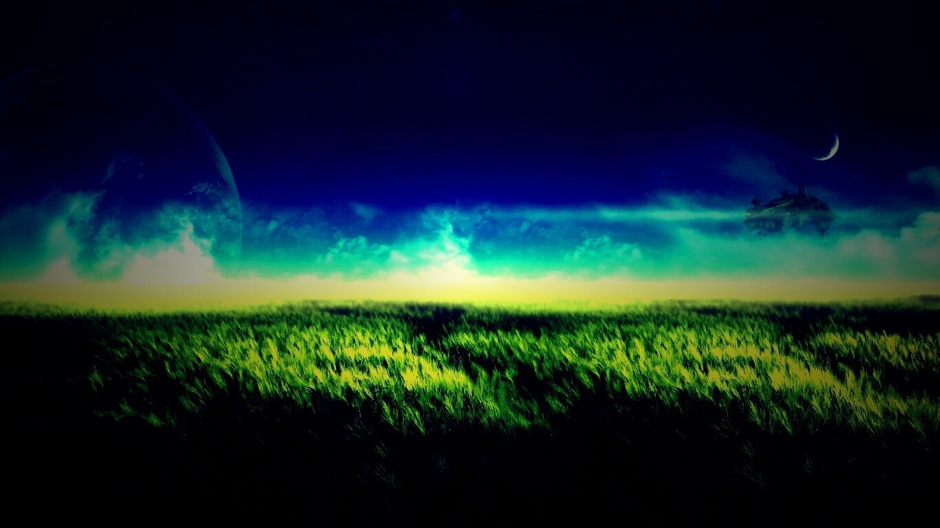 Луг на другой планете обои