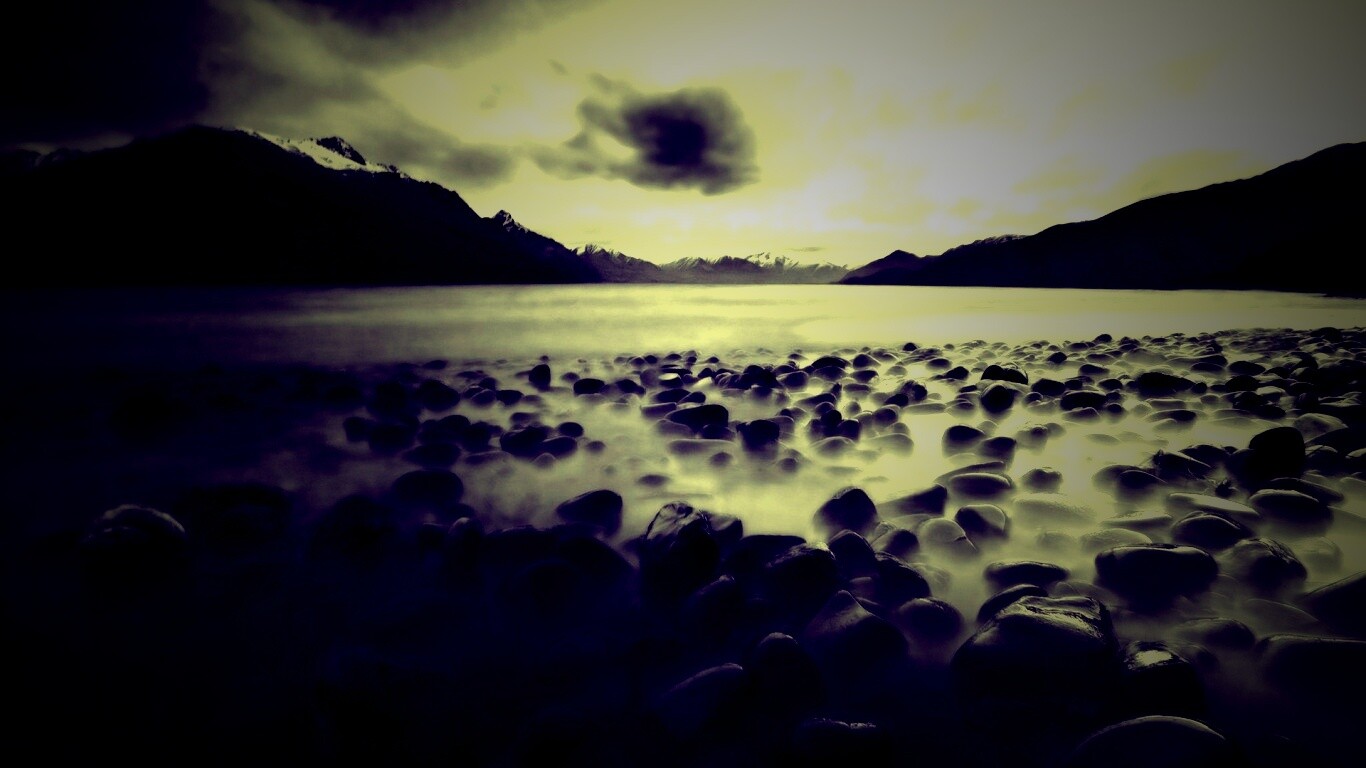 Озеро в тумане обои