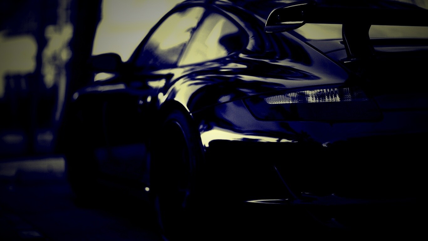 Черный порш обои