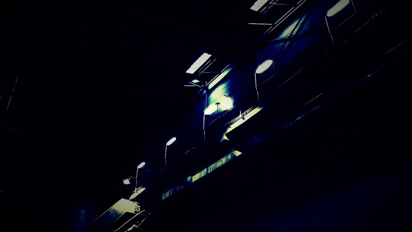 Платформа ночью обои