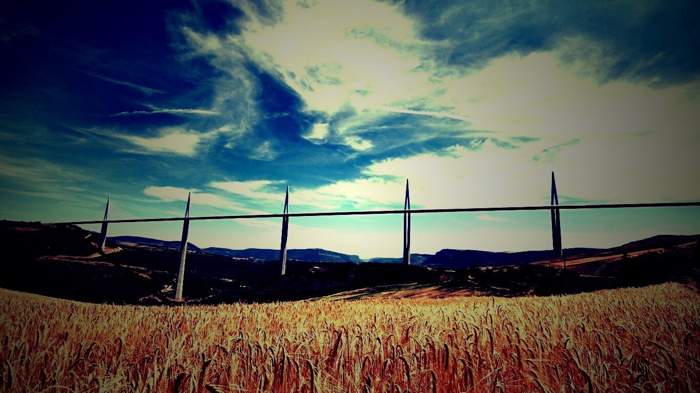 Мост над долиной обои