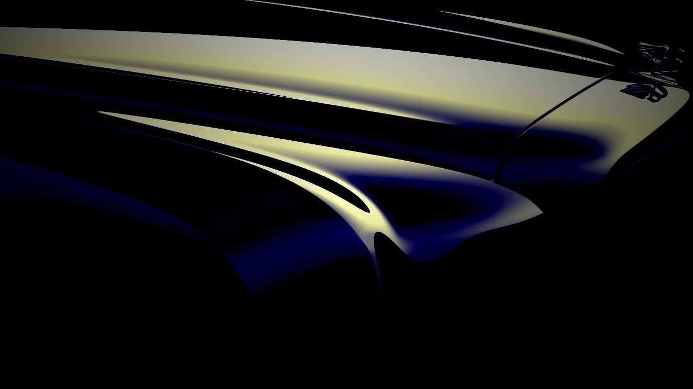 Капот чёрного авто обои