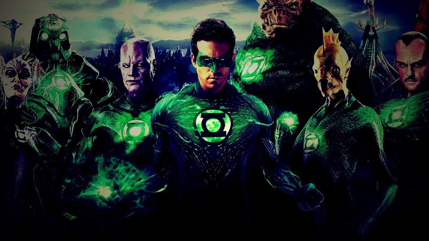 Зелёные фонари обои