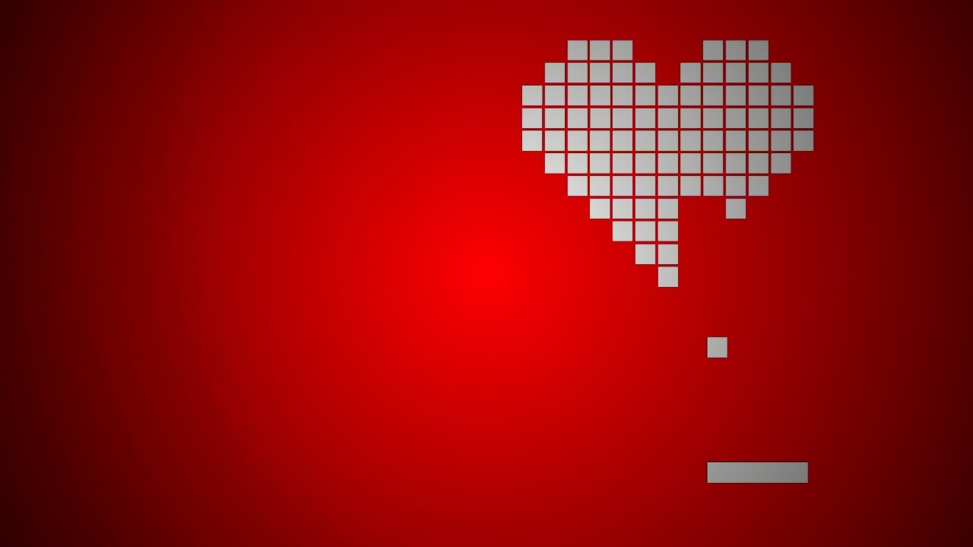 Уровень в виде сердца обои