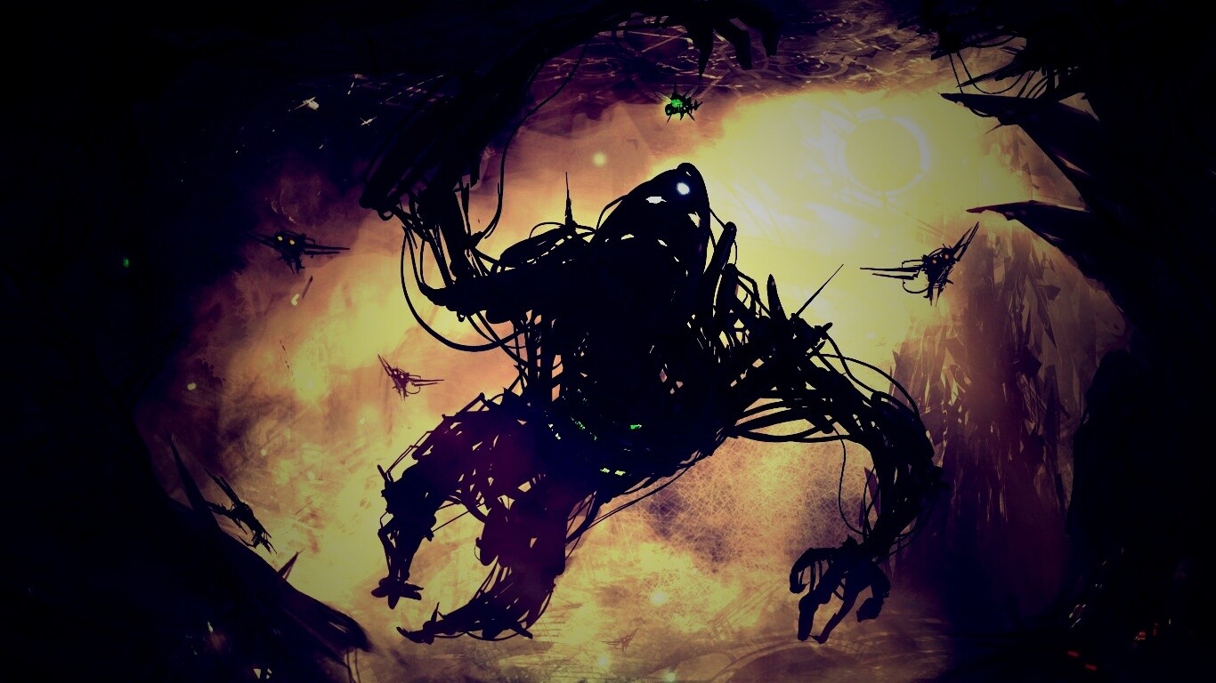 Подзёмный темный монстр обои