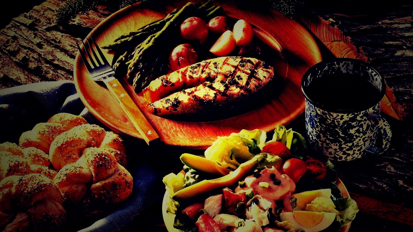 Сытный обед обои