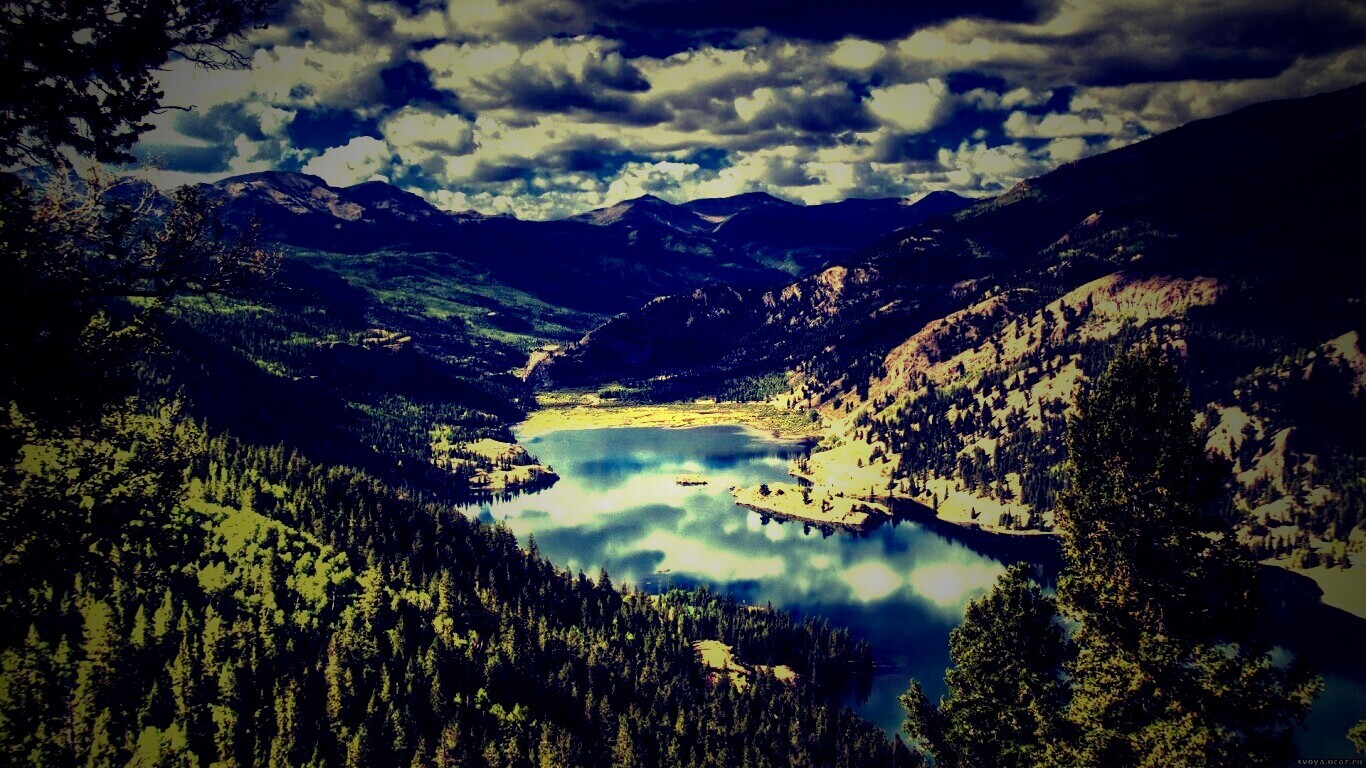 Горное озеро обои