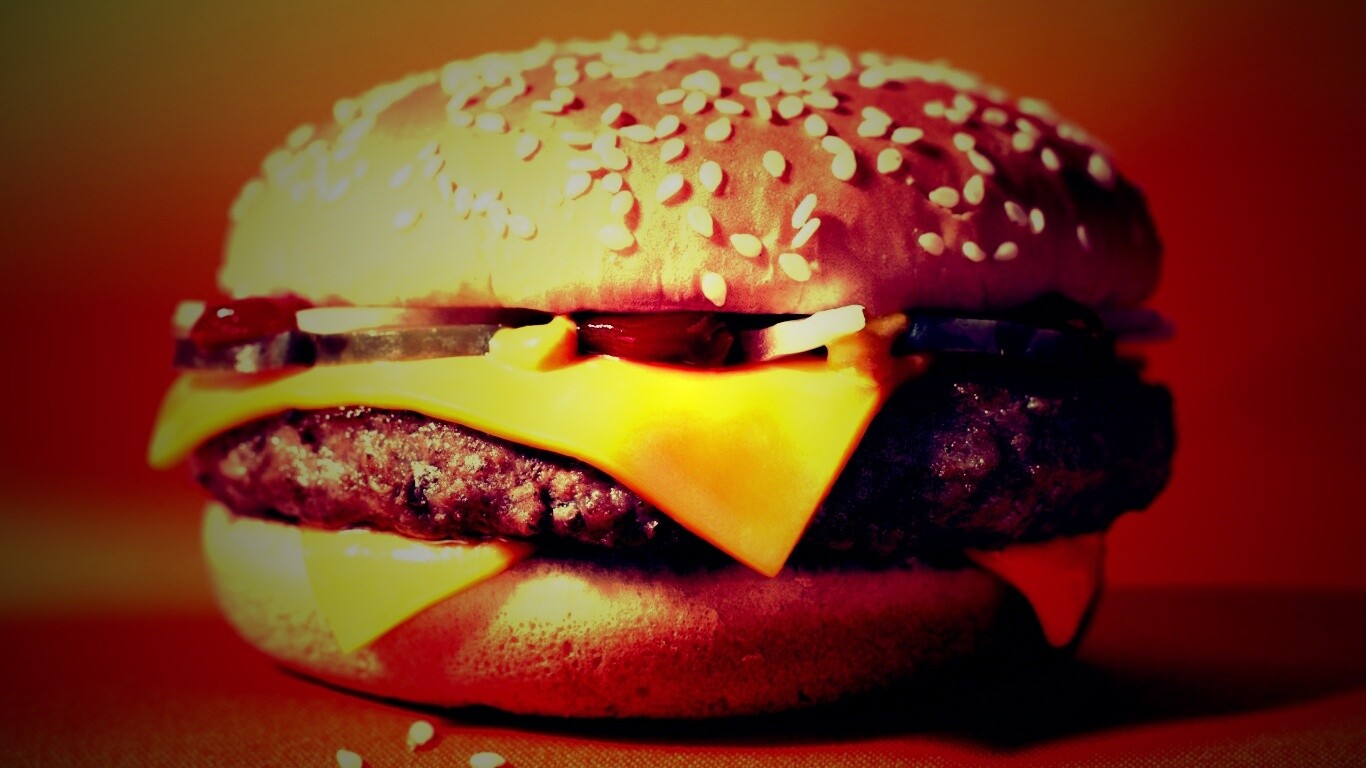 Сочный чизбургер обои
