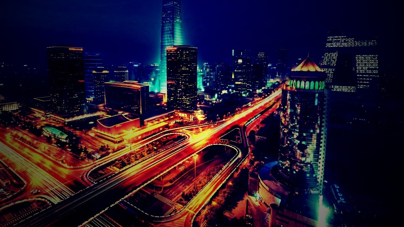 Городская развязка обои