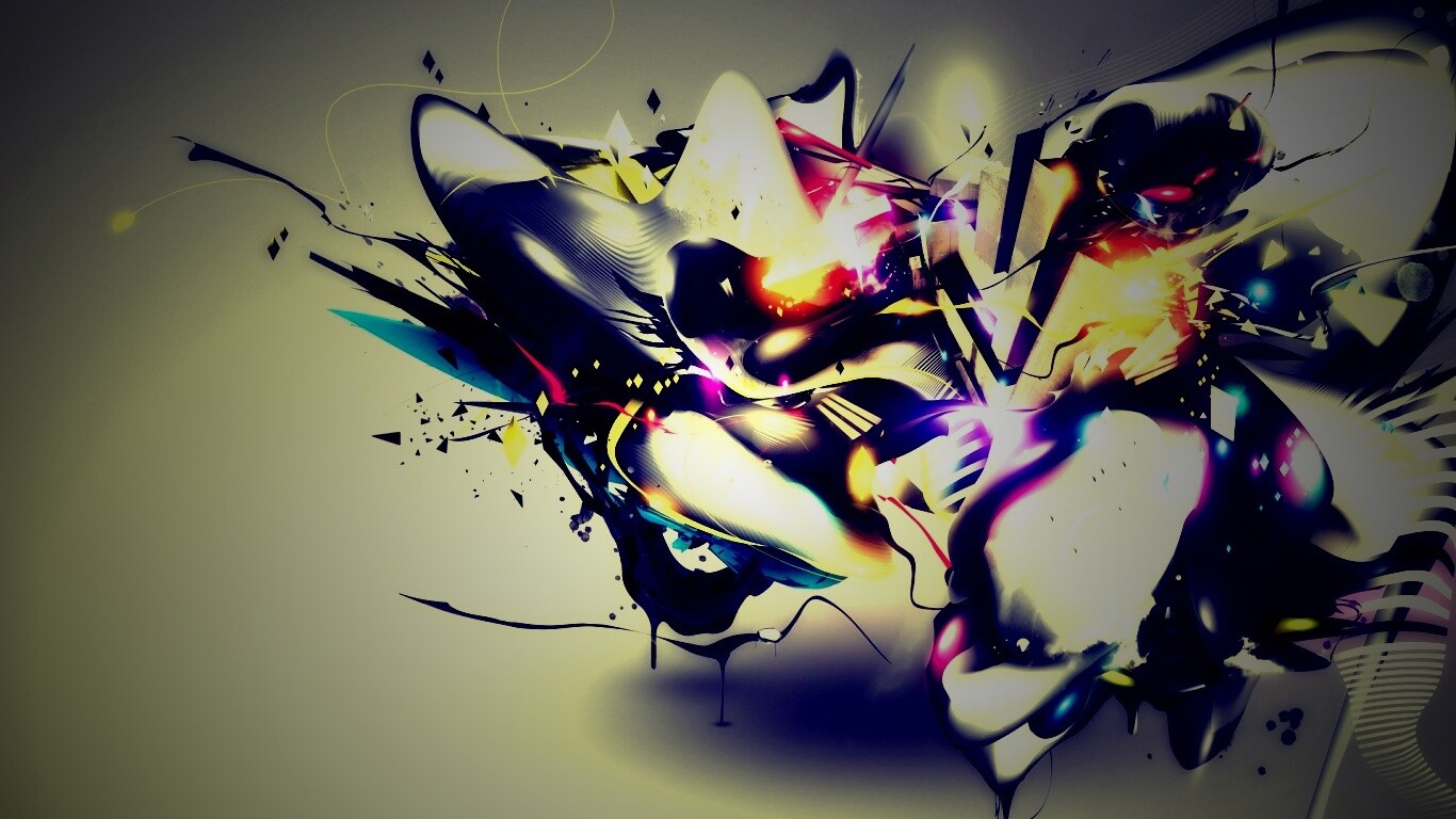 Яркая абстракция обои