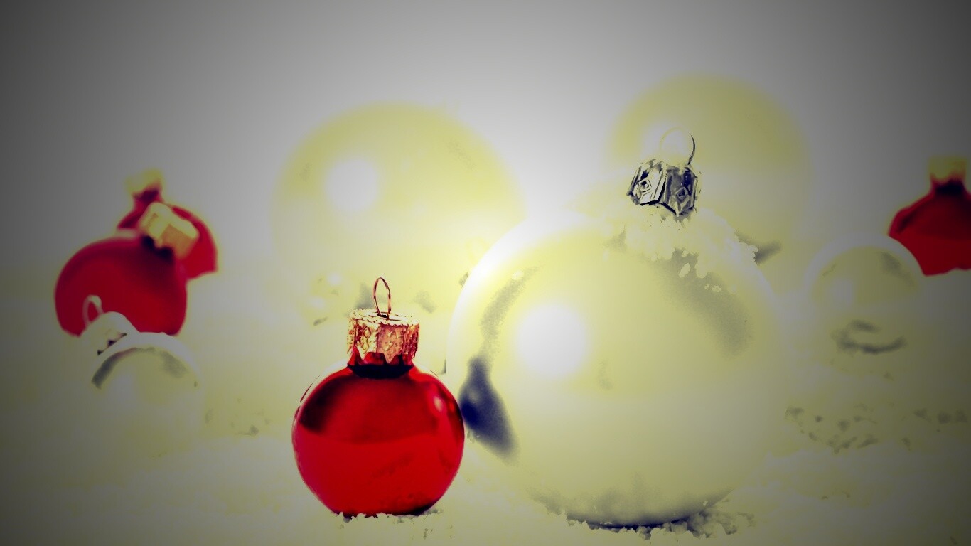 Красно-белые игрушки  обои