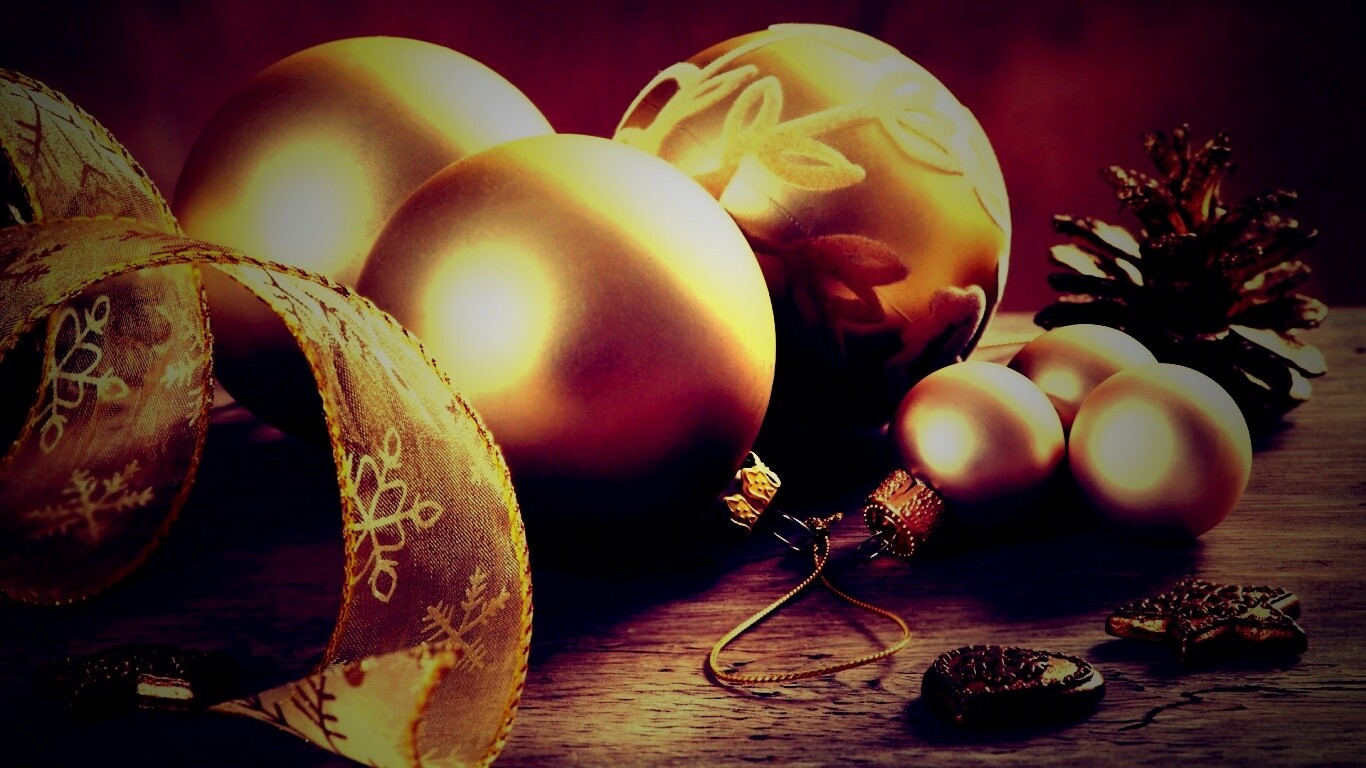 Новогодние атрибуты обои