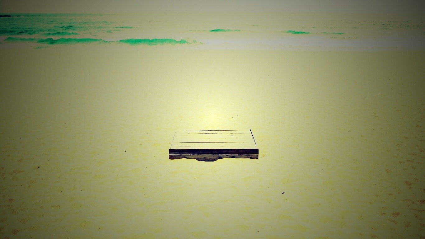 Ящик на пляже обои