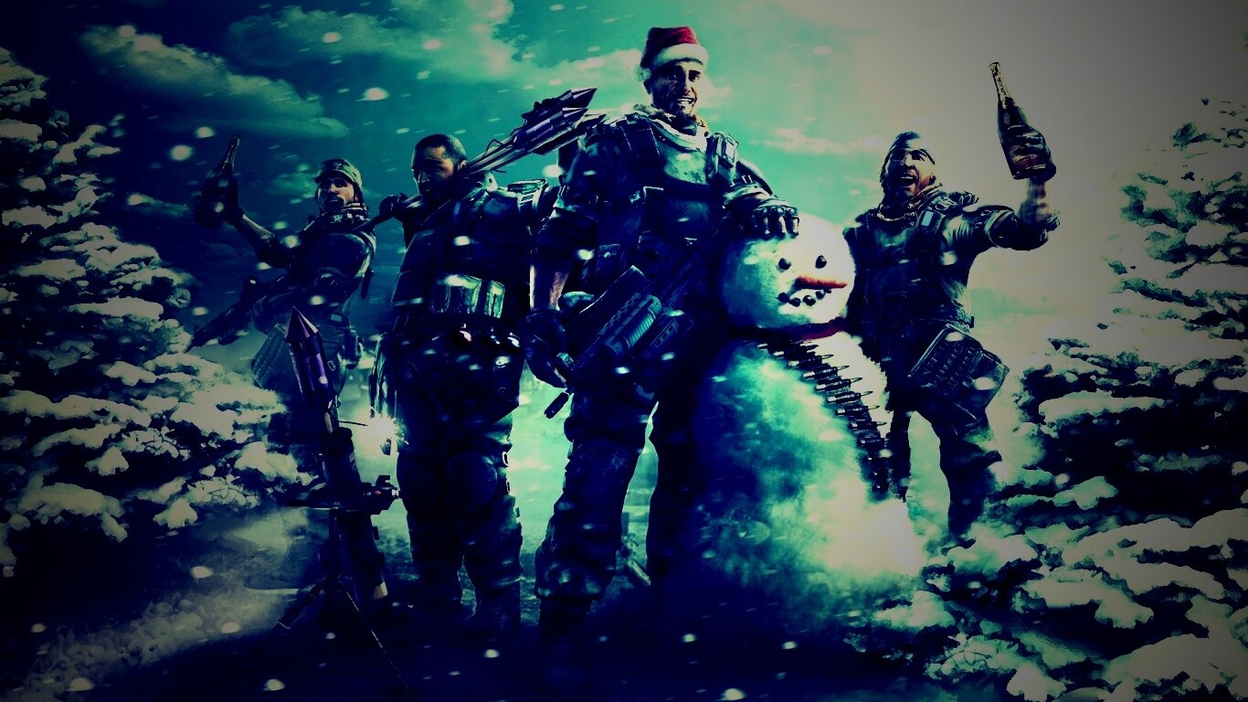 Новый год в шутере обои