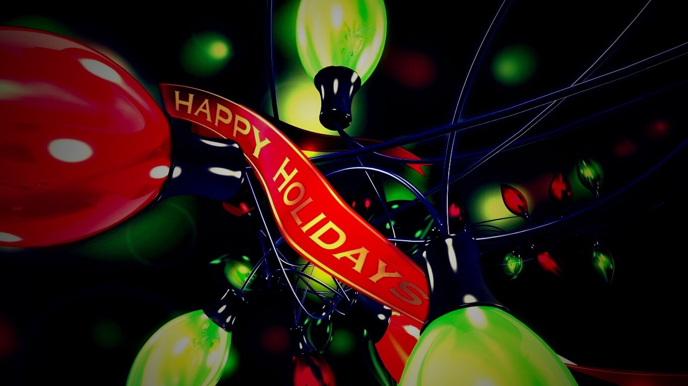 Гирлянда в 3D обои