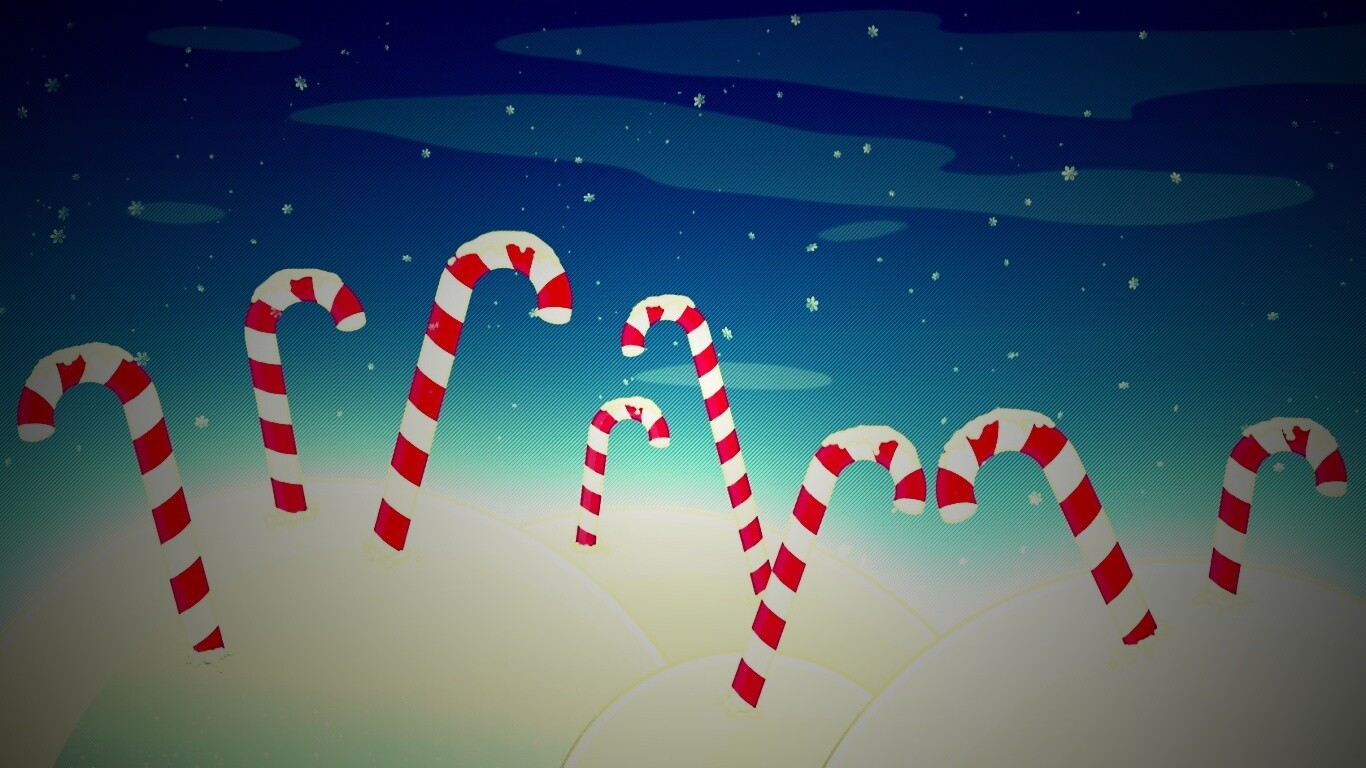 Леденцы в сугробах обои