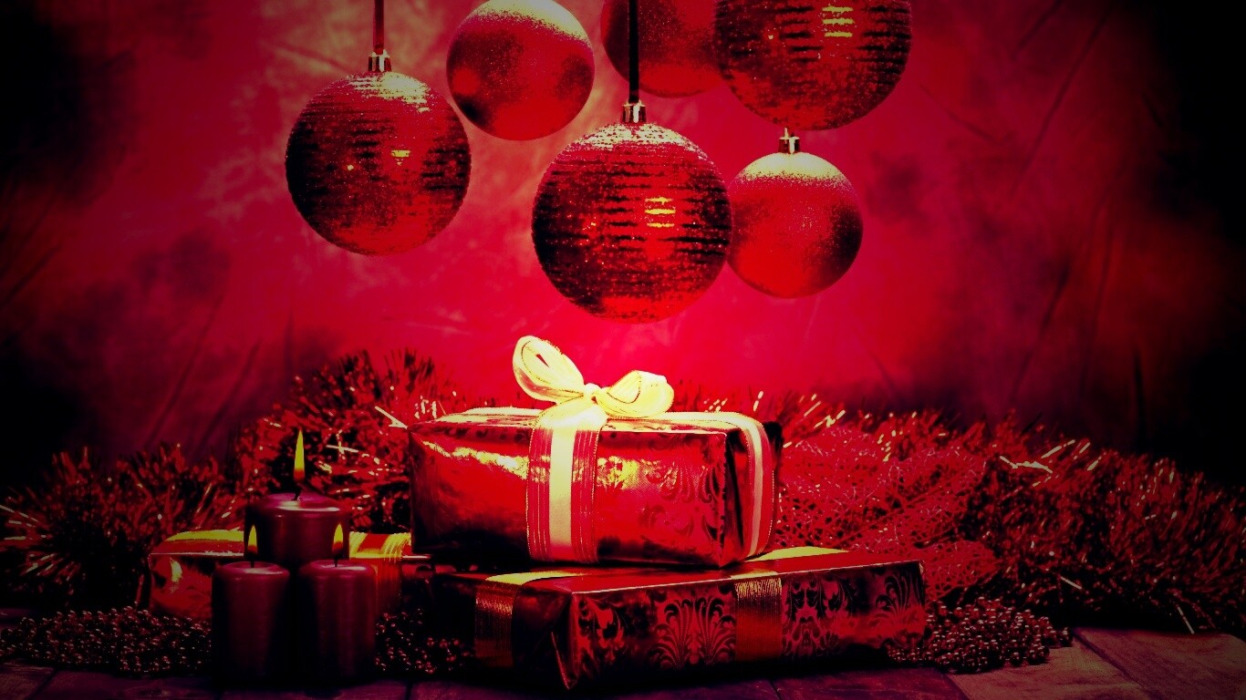 Новогодние подарки обои