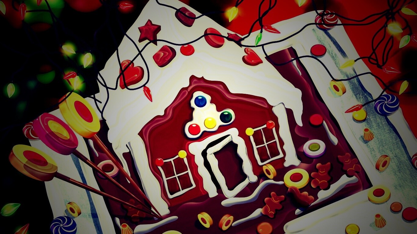 Пряничный домик обои