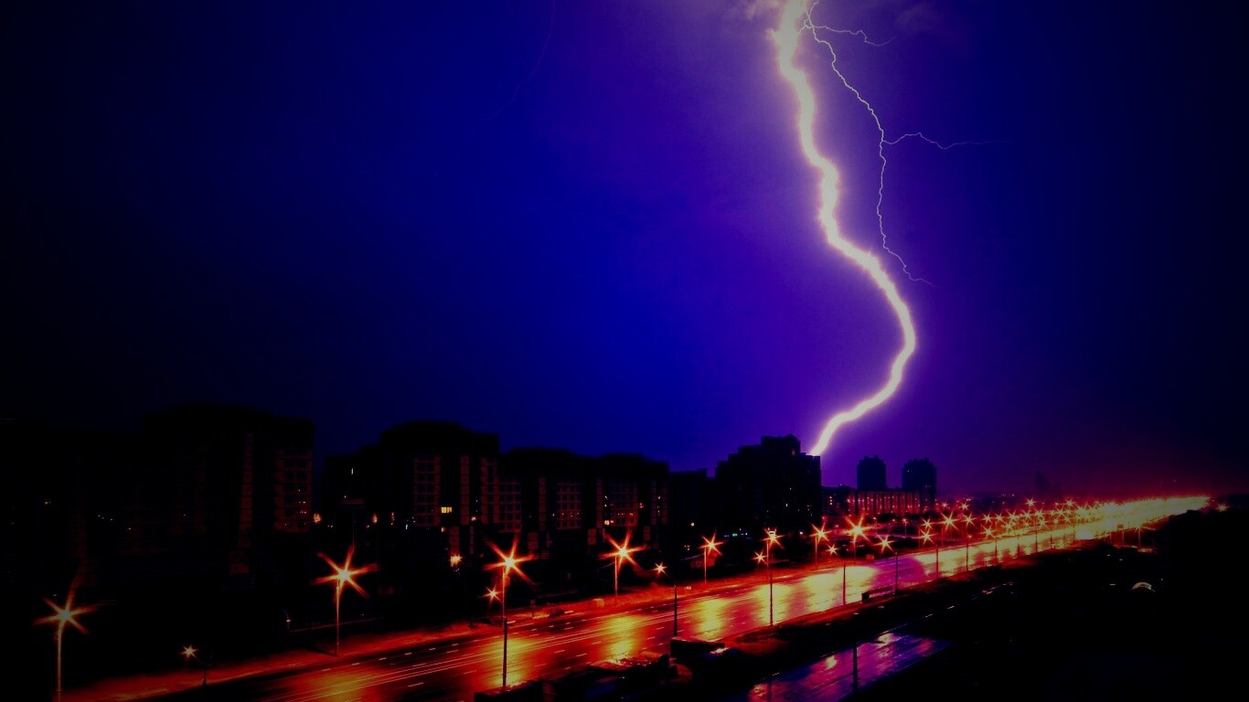 Молния обои