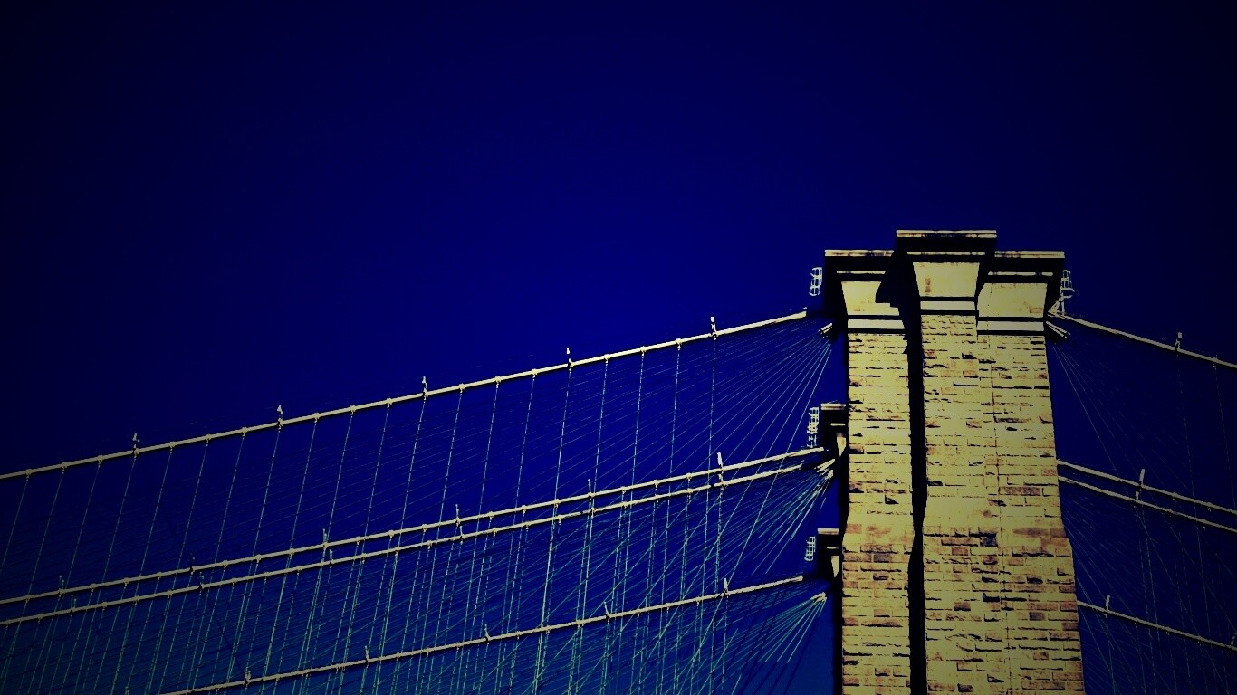 Одна из арок Бруклинского Моста обои