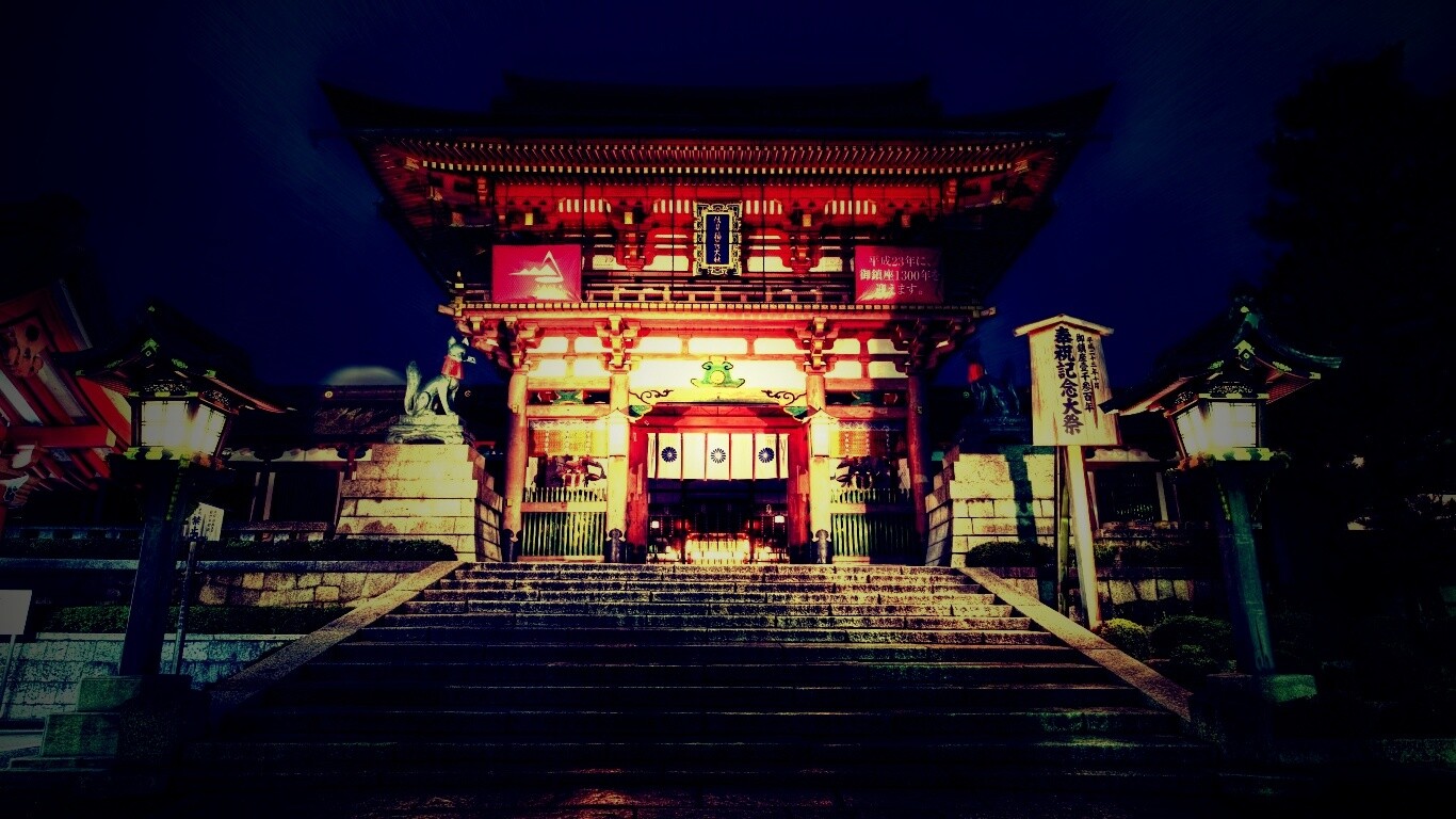 Китайский храм обои