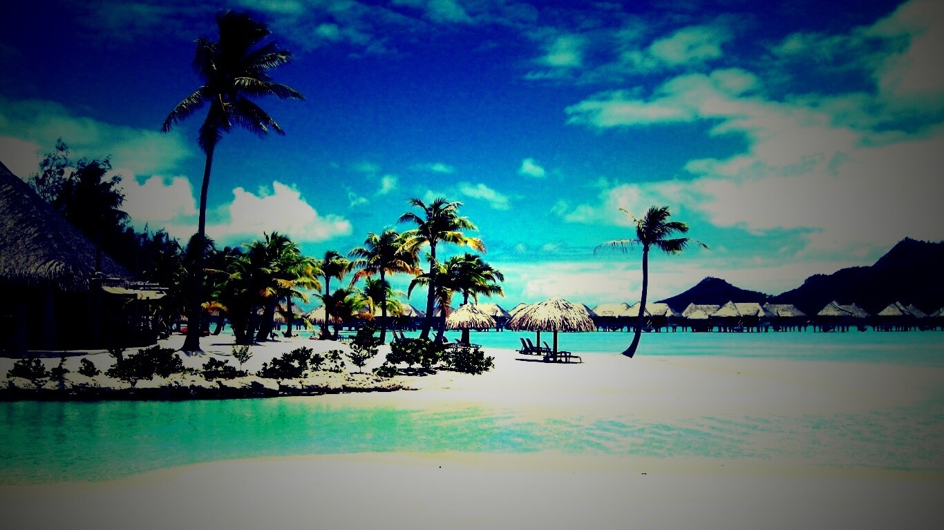 Побережье Бора-бора обои