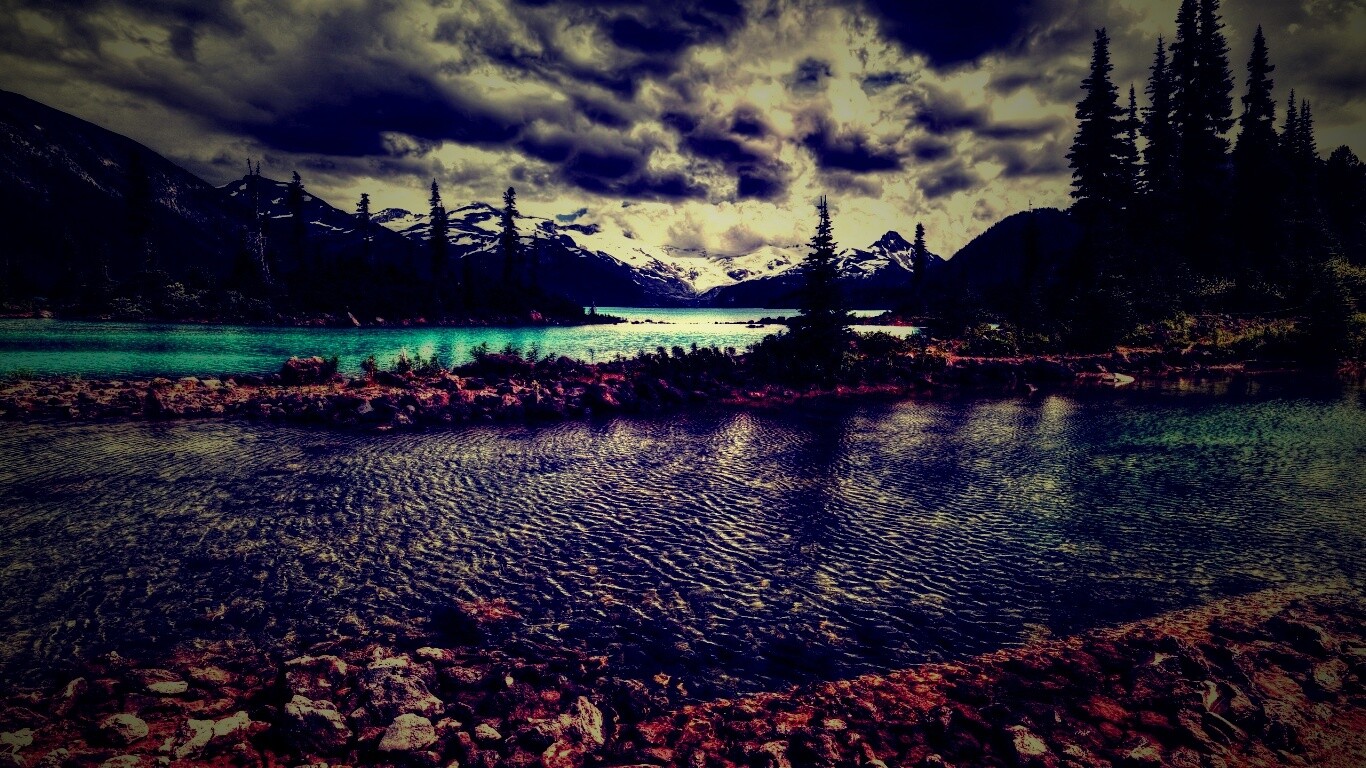 Горная река обои