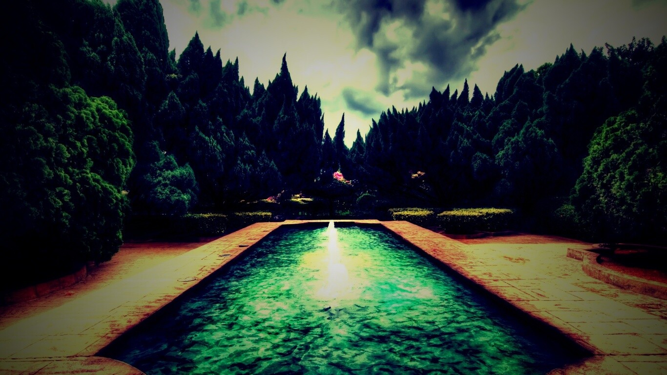 Фонтан в заповеднике обои