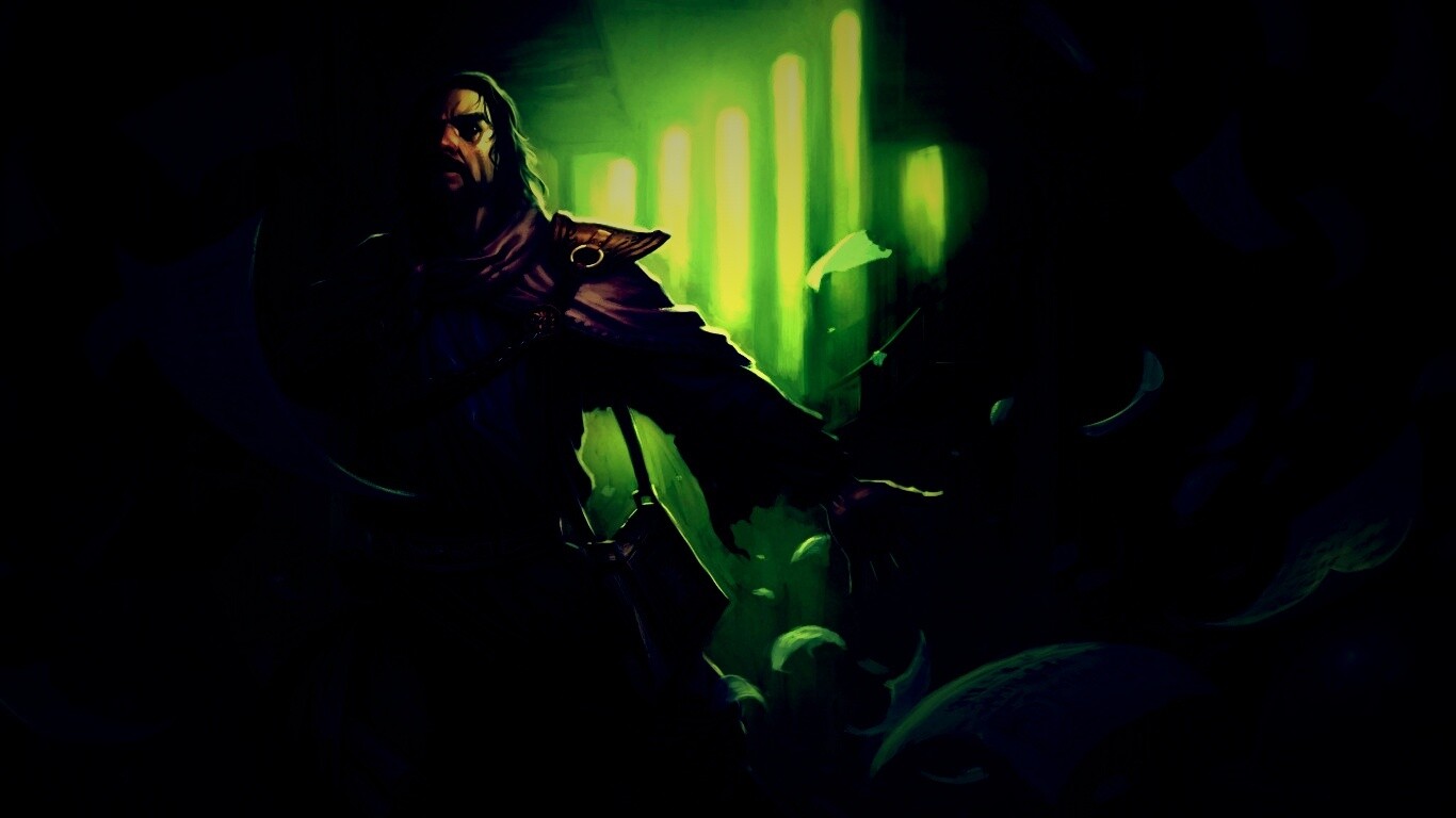 Маг в библиотеке обои